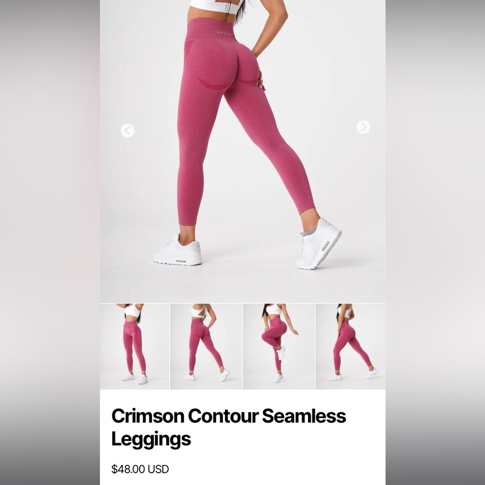 NVGTN Crimson Contour Seamless Leggings